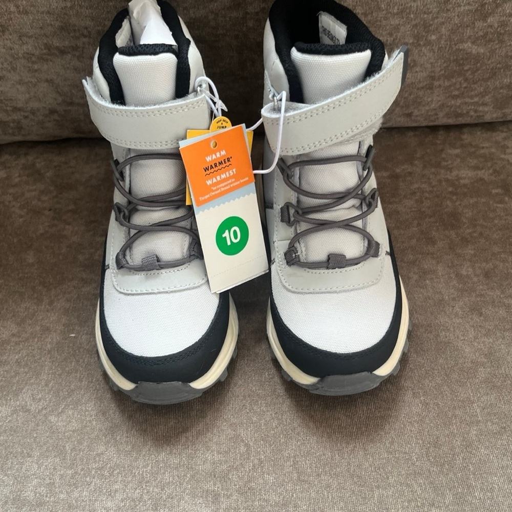 Cat & Jack Kids' High-Top Boots - White and Black